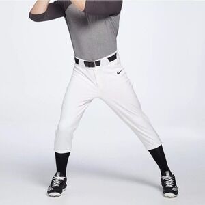 Nike Vapor Select High White/Black Piped Baseball Pants Men's Size XL BQ9021-106